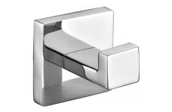 China Polished Bathroom Robe Hooks Square Stainless Steel Towel Hook Wall Mounted supplier