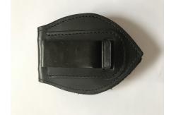 China Custom Design Leather Wallet Spring Carbon Fiber Customized Police Money Clip supplier