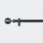 Sand Black Curtain Rod Set Home Three Dimensional Spheres Aluminum Decorative Head for sale