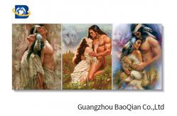 China Framed 3d Pictures Of Skull , Stock 3d Wall Poster With Black Frame supplier