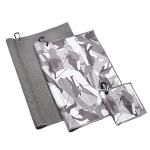 Square Shape Microfiber Embroidered Golf Towels With Clip