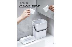 China Large Household Perforation-free Wall Hanging Bathroom Trash Can with Cover supplier