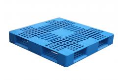 China Durable Industrial Plastic Pallet Grid Surface Cross Bottom 1100*1100mm supplier