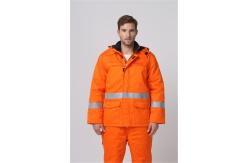 China EN342 Fire Resistant Winter Jacket , 1% Carbon Fiber Cold Weather Workwear supplier