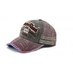 Extremely Durable 5 Panel Blue Jean Hat , Grey / Black Denim Baseball Hat
