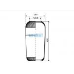 1R2A490305 Firestone Contitech 1421N Bus Air Spring / VOL-VO 1075290 Air Lift Suspension