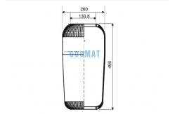 China 1R2A490305 Firestone Contitech 1421N Bus Air Spring / VOL-VO 1075290 Air Lift Suspension supplier