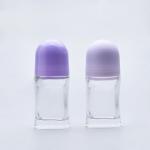 Recyclable Roll On Glass Deodorant Bottles Diameter 35mm Glass Roller Bottles for sale