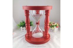 China 24 Hours Sand Clock Hourglass Sand Timer For Kid Wooden Stool supplier