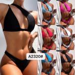 Swimming Suits Bikini Europe Solid Color Sexy Factory Direct Supply High Waist  Miss Hard Wearing The New Type for sale
