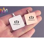 SS304 Polished Rectangle Dangle Custom Engraving Charms