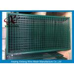 Dark Green PVC Coated Welded Fence Gate With Round Post For Gym XLF-16 for sale