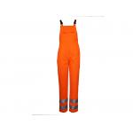 245 GSM CVC 55/45 Hi Vis Bib And Braces Overalls With 3M 9910 Silver Reflective Strips for sale