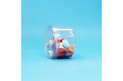 China Transparent Easy Open Cylinder Dried Fruit Candy Cookies Plastic PET Jar Screw Lid supplier