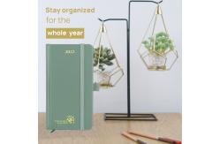 China Light Green Hardback Mini Weekly Planner With Vertical Inner Pages supplier