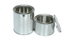 China ISO Round Metal Container With Lid 0.21mm 4 Litre Empty Paint Tins supplier