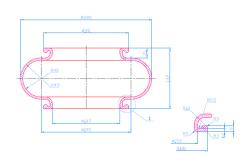 China Industrial Isolation Machine 280126H-1 Air Spring Convoluted With 10 Pcs Nuts supplier