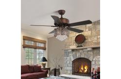 China 52Inch Remote Control 120V Modern Crystal Ceiling Lamp In Dining Room supplier