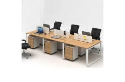 China Wooden Pc Modern Computer Desks 1.2M White Metal Material With Drawers supplier