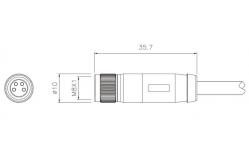 China IP67 M8 Straight Female Overmolded Plug with Damping 3-8A 5B 4D supplier