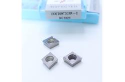 China Metal Ceramic Lathe Inserts , Silver Cnc Machine Insert CCGT09T302R-C MC1020 supplier