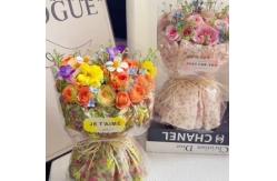 China Spring flower series snow pear paper waterproof floral flower wrapping paper supplier