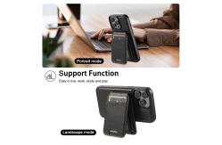China Custom Logo Leather Phone Case With Magsafe Wallet Stand Card Holder supplier