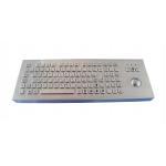 100 keys scratch proof stainless steel keyboard with optical trackball and numeric keypad