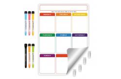 China Soft  Whiteboard Sheets Reusable Calendar Planner Self Sticky Weekly Planner 17x11'' 17x13'' supplier