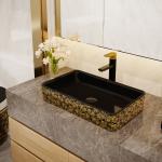 600*350*110mm Sanitary Ware Basin Rectangular Ceramic Bathroom Sinks for sale