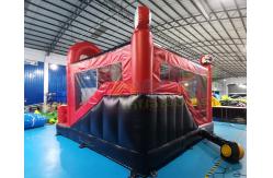 China Super Hero Inflatable Bouncer Slide Castle Combos For Kindergarten supplier