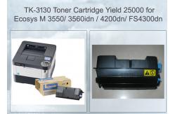 China Kyocera Ecosys Toner FS4200 Black Laser TK3130 High Yield 25000P supplier