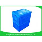 Nestable Collapsible Storage Boxes With Lids , Standard Plastic Shipping Crates