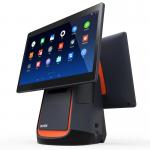 16G Memory POS Terminal With Priner 14 Inch 7 Inch Dual Screen Supermarket Use for sale