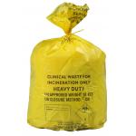 LDPE / HDPE / MDPE Infectious Waste Bag Disposable Yellow Clinical Carriage for sale