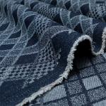 Denim Office Wear Fabric Double Wire Mesh Pattern 9.6Oz Weave 170cm Width for sale