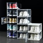 ODM Dustproof Clear Plastic Shoe Organizer Drawer Rack Transparent