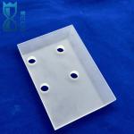 Custom Glass Round Frosted Shaped Plate Laser Perforated Quartz Disk Quartz Plate for sale