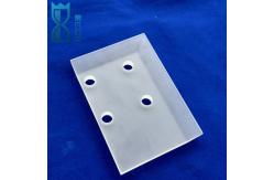 China Custom Glass Round Frosted Shaped Plate Laser Perforated Quartz Disk Quartz Plate supplier