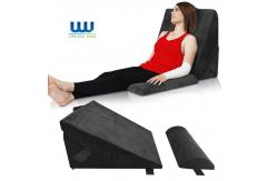 China Elevated 55*30*69cm Wedge Foam Pillow With Headrest Large Back Cushion supplier