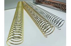 China Electroplate Finish 35mm Metal Spiral Binding Coils For Notebook supplier