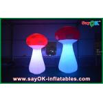 Indoor Inflatable Lighting Decoration , Red Led Inflatable Mushroom
