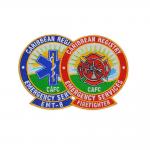 Police Uniform Logo Patches 100% Embroidered Hook And Loop Hats Patch for sale