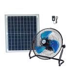 15W Solar Home Lighting System Fan With 12 Speed 12 Inches Table Rechargeable With Panel for sale