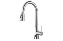 China CUPC Braided Hose Smart Kitchen Faucet Single Lever Handle supplier