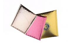China Self Seal Metallic Pink Bubble Mailers Bulk Tear Resistant For Mailing Packing supplier