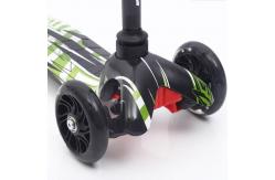 China Three Wheels Foldable Kids Skate Kick Scooter With Lifting Rod PU Lighting Wheel supplier