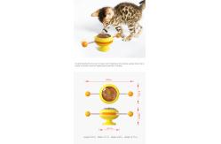 China Catnip Ball Gyro Interactive Pet Toys Rotating Windmill Cat Toy ABS Turntable Function supplier