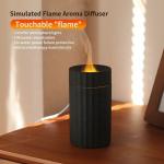 Type C 100ml Flame Humidifier Fire Aroma Diffuser With 7C LED Changing Light for sale