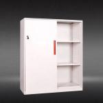 Modern Style Two Door Cabinet Tambour Door Steel Filing Cupboard Cabinet for sale